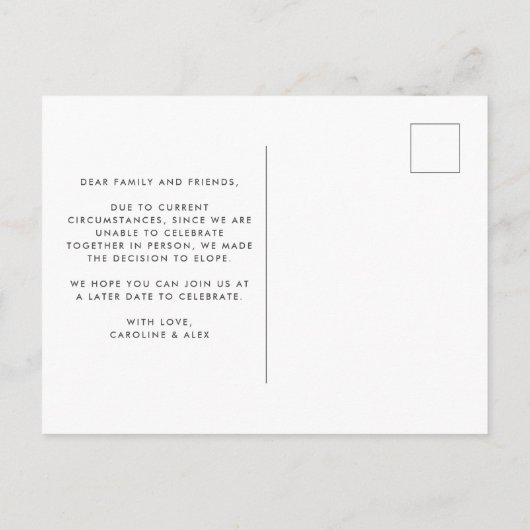 Mauve Love is Patiënt, maar we zijn niet in opkoms Aankondigingskaart (Achterkant)