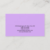 Mauve Mallow Pink Makeup Artist Calligraphy Visitekaartje (Achterkant)