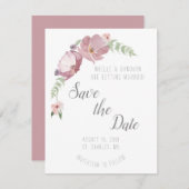 Mauve Meadows | De datumkaart opslaan Save The Date (Voorkant / Achterkant)