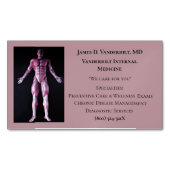 Mauve Menselijk Lichaam Interne Geneeskunde Arts M Magnetisch Visitekaartje (Voorkant)