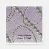 Mauve Metallic Fleck Pearl Wedding Paper Napkins Servet (Voorkant)