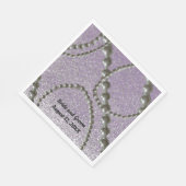 Mauve Metallic Fleck Pearl Wedding Paper Napkins Servet (Hoek)