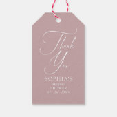 Mauve Minimalist Elegant Dank u Cadeaulabel (Achterkant)
