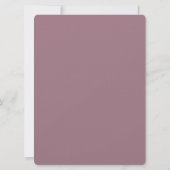 Mauve minimalist script 3 foto's bruiloft kaart (Achterkant)
