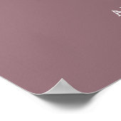 Mauve Minimalistisch Script Bruiloft Welkom Bord Poster (Hoek)