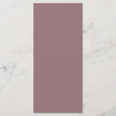 Mauve minimalistische bruiloft Dank u plaats kaart (Achterkant)