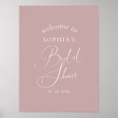 Mauve minimalistische elegante Vrijgezellenfeest w Poster (Voorkant)