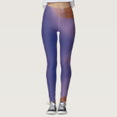 “Mauve Mirage Flow”  –  Abstract Pink Blue Peach Leggings (Voorkant)