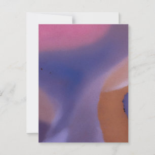 “Mauve Mirage Flow” – Abstract Roze Blauw Perzik Briefkaart