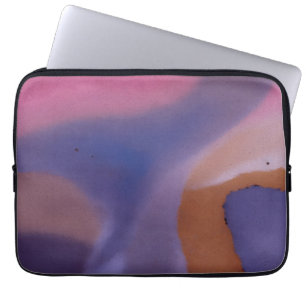“Mauve Mirage Flow” – Abstract Roze Blauw Perzik Laptop Sleeve