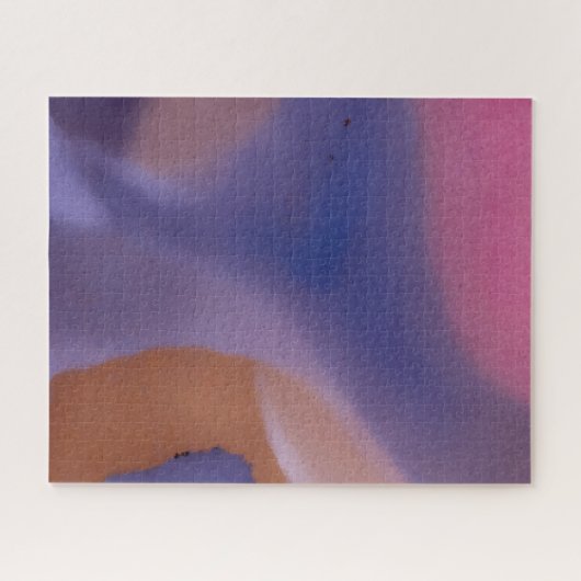 “Mauve Mirage Flow” – Abstract Roze Blauw Perzik Legpuzzel (Horizontaal)