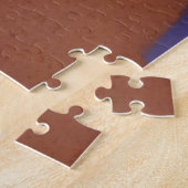 “Mauve Mirage Flow” – Abstract Roze Blauw Perzik Legpuzzel (Zijkant)