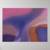 “Mauve Mirage Flow” – Abstract Roze Blauw Perzik Poster (Voorkant)