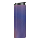 “Mauve Mirage Flow” – Abstract Roze Blauw Perzik Thermosbeker (Gedraaid links)