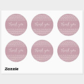 Mauve Modern Boho Dank je wel Ronde Sticker (Vel)