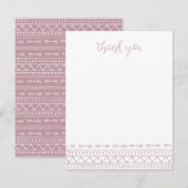 Mauve Modern Boho Hartelijk dank Notitiekaartje (Voorkant / Achterkant)