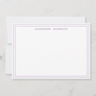 Mauve Moderne Professional Double Border Card Notitiekaartje
