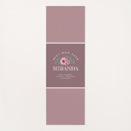 Mauve Monogram Beste Mam ooit Gepersonaliseerd Yog Yogamat