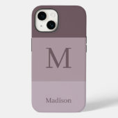 Mauve Monogram Naam Case-Mate iPhone Case (Achterkant)