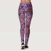 Mauve Moody Daisies Leggings (Achterkant)