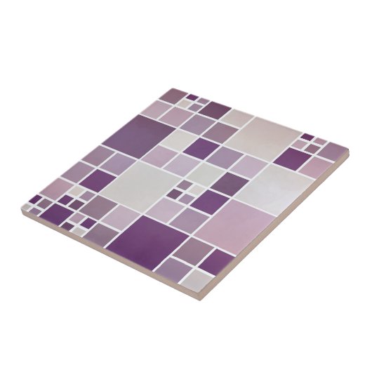 Mauve Mosaic Pattern Kitchen Bathroom Tegel Tegeltje (Zijkant)