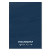 Mauve Navy Blauw Goud Plum Bruiloft Behuizing Kaar Kaart (Achterkant)