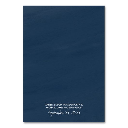 Mauve Navy Blauw Goud Plum Bruiloft Behuizing Kaar Kaart (Achterkant)