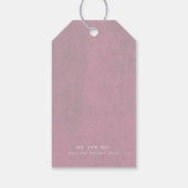 Mauve Navy Blue Bloemen Elegant Dank u Cadeaulabel (Achterkant)