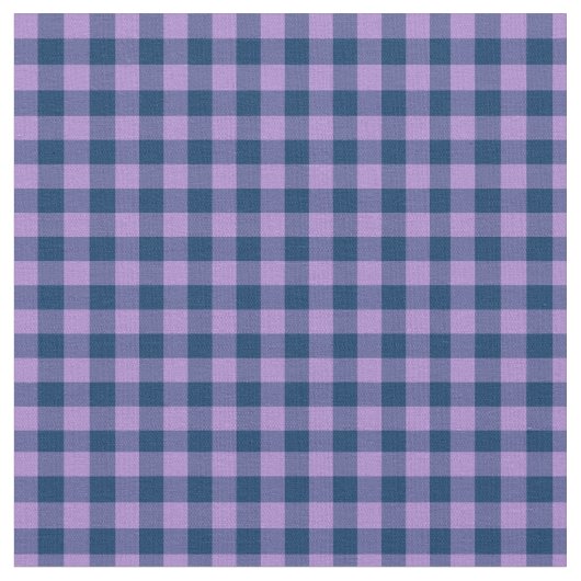  Mauve, Navy Blue Check Gingham stof (Close Up)