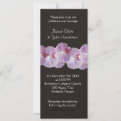 Mauve Orchid Wedding Invitation Kaart (Achterkant)