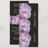 Mauve Orchid Wedding Invitation Kaart (Voorkant / Achterkant)