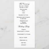 Mauve Orchids Wedding Program Rack Kaart (Achterkant)
