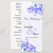 Mauve Orchids Wedding Program Rack Kaart (Voorkant / Achterkant)