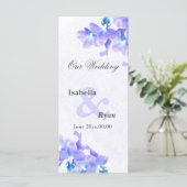 Mauve Orchids Wedding Program Rack Kaart (Staand voorkant)