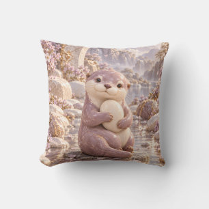 Mauve Otter Parelkei Enchanted Bloesem Meer Kussen
