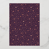 Mauve Over de Maan Foto Geboorte Aankondiging Kaar (Achterkant)