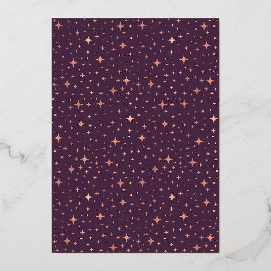 Mauve Over de Maan Foto Geboorte Aankondiging Kaar (Achterkant)