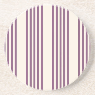 Mauve paars en beige vijf strepen patroon zandsteen onderzetter