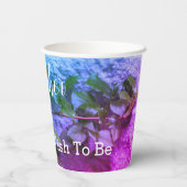 Mauve Paars en blauw Papieren Bekers (Achterkant)