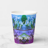 Mauve Paars en blauw Papieren Bekers (Links)