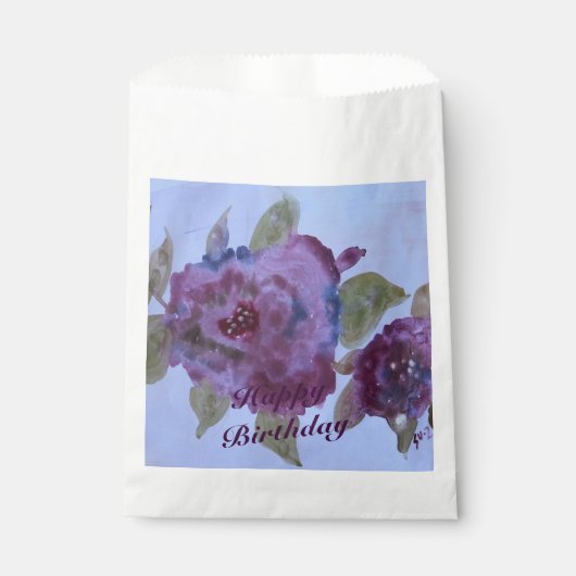 Mauve Paars en Blue Bedankzakje (Voorkant)