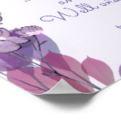 Mauve paars floral Advice and Well wil sign Poster (Hoek)