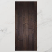 Mauve paars & mulberry florale bruiloft menu (Achterkant)