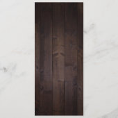 Mauve paars & mulberry florale bruiloft menu (Achterkant)