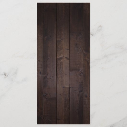 Mauve paars & mulberry florale bruiloft menu (Achterkant)