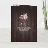 Mauve paars & mulberry florale bruiloft programma (Achterkant)