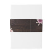 Mauve paars & mulberry florale bruiloft uitnodigingen wikkel (Achterkant Voorbeeld)