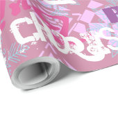 Mauve Paars roze naampatroon Elke keer Cadeaupapier (Rol Hoek)