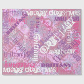 Mauve Paars roze naampatroon Elke keer Cadeaupapier (Vlak)