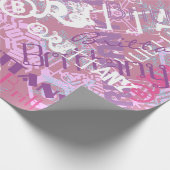 Mauve Paars roze naampatroon Elke keer Cadeaupapier (Hoek)